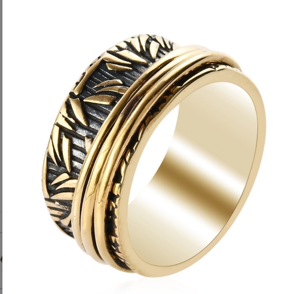 Jewelry - UNISEX 14K YELLOW GOLD OVER COPPER SPINNER RING